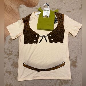 Shrek Dreamworks Themed T-Shirt and Beanie Set men’s size large BNWT
